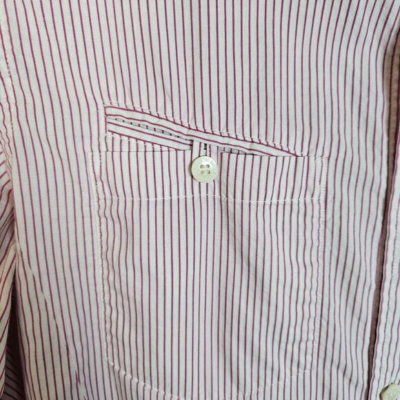 Ted Baker Womens Cotton Shirt XS Button Down Red Stripe Contrast Cuff Designer 2 - Picture 5 of 16